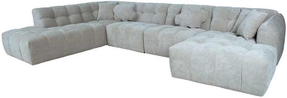 Home4You Kampinė sofa FORTE U formos, LC, smėlio spalvos