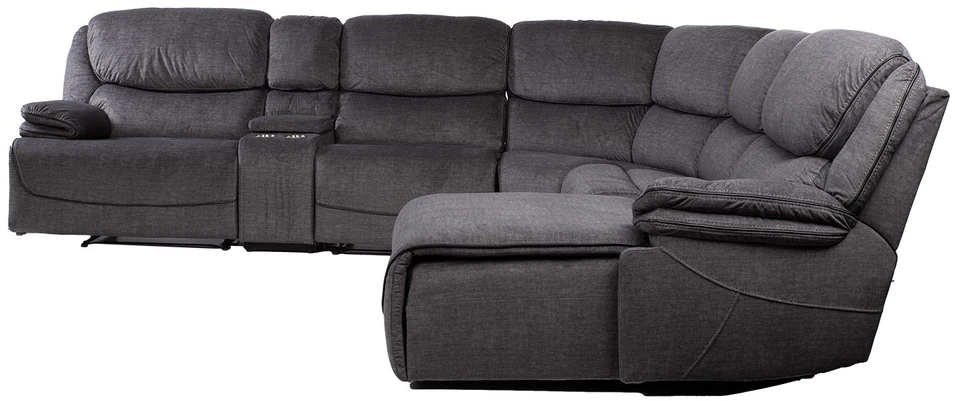 Sofa Kampinis U formos sofos komplektas „GISELLA“, rankiniu būdu reguliuojamas atlošas, tamsiai pilkos spalvos