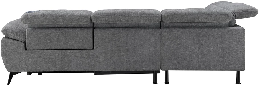 Kampinė sofa „HAMID LC“, su elektrine atlošimo funkcija, pilkos spalvos