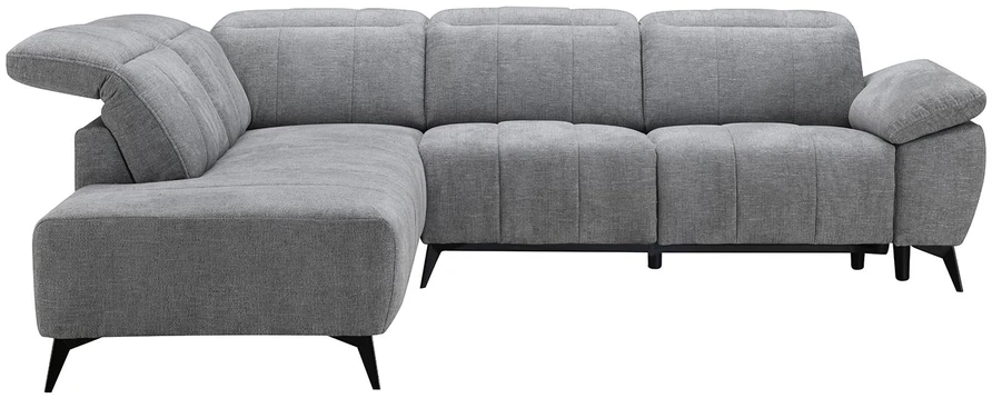 Kampinė sofa „HAMID LC“, su elektrine atlošimo funkcija, pilkos spalvos