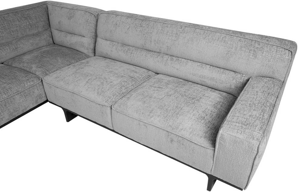 Home4You Kampinė sofa HASSO LC, Pilka, 276x243 cm