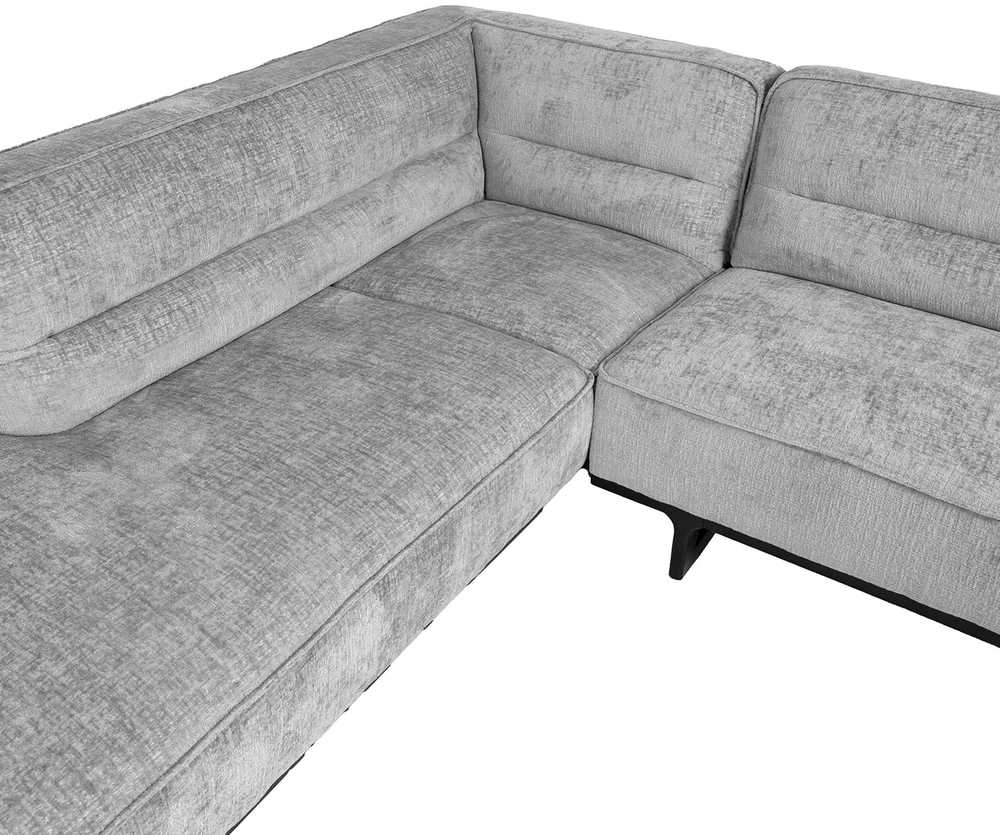 Home4You Kampinė sofa HASSO LC, Pilka, 276x243 cm