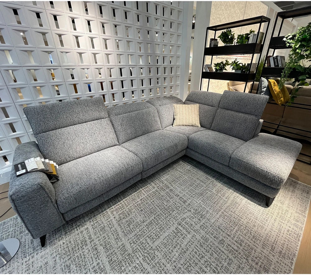 Lova Kampinė sofa „LUISA LC“, su elektrine atlošimo funkcija, pilka
