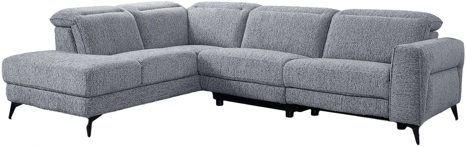 Lova Kampinė sofa „LUISA LC“, su elektrine atlošimo funkcija, pilka