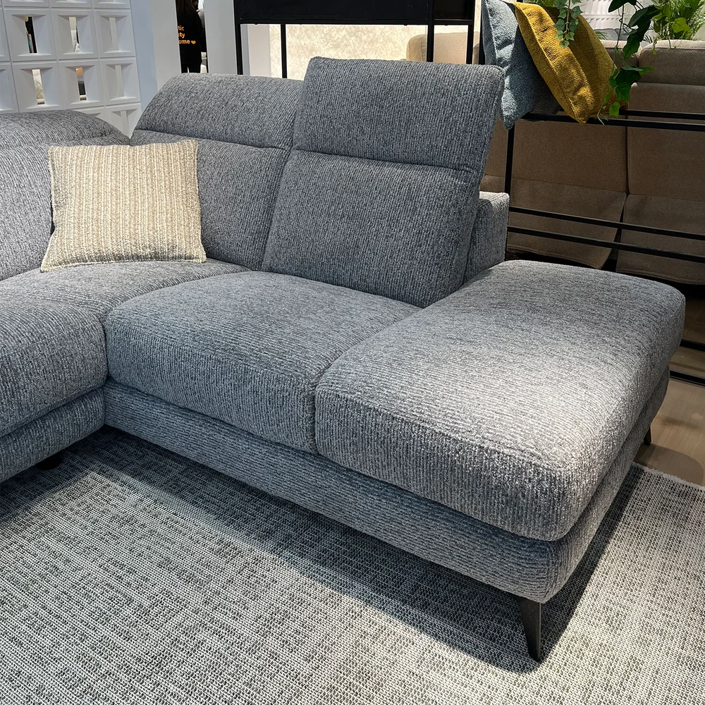 Lova Kampinė sofa „LUISA LC“, su elektrine atlošimo funkcija, pilka