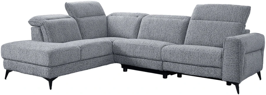 Lova Kampinė sofa „LUISA LC“, su elektrine atlošimo funkcija, pilka