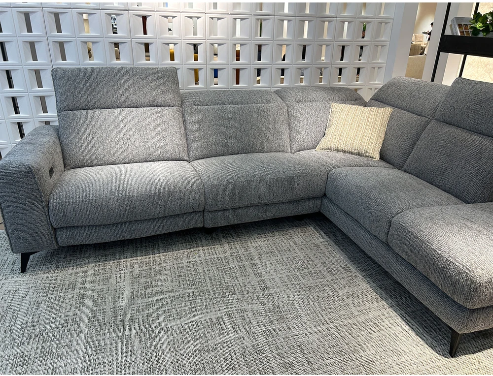 Lova Kampinė sofa „LUISA RC“, su elektrine atlošimo funkcija, pilka