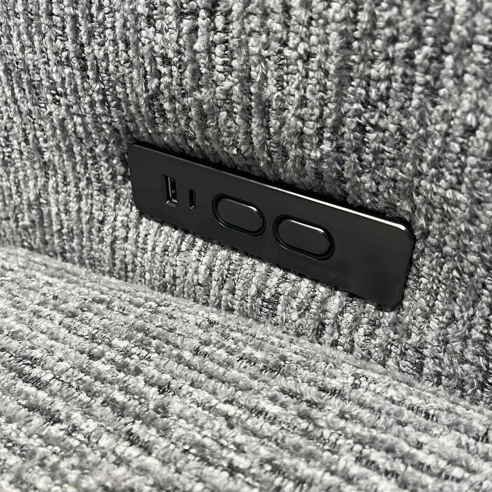 Lova Kampinė sofa „LUISA RC“, su elektrine atlošimo funkcija, pilka