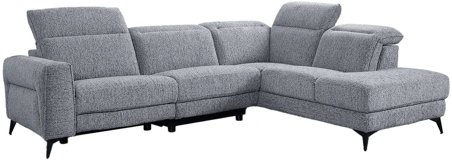 Lova Kampinė sofa „LUISA RC“, su elektrine atlošimo funkcija, pilka