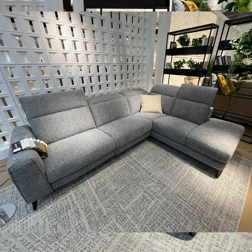 Lova Kampinė sofa „LUISA RC“, su elektrine atlošimo funkcija, pilka