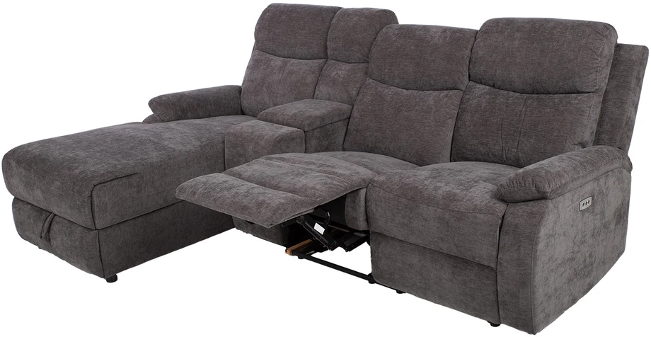 Lova Kampinė sofa „PROVENCE LC“, su elektrine arba rankine atlošimo funkcija, tamsiai pilka