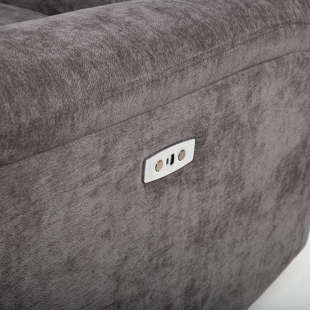 Lova Kampinė sofa „PROVENCE LC“, su elektrine arba rankine atlošimo funkcija, tamsiai pilka