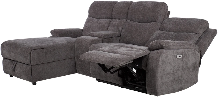 Lova Kampinė sofa „PROVENCE LC“, su elektrine arba rankine atlošimo funkcija, tamsiai pilka