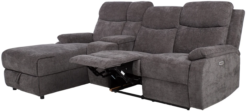 Lova Kampinė sofa „PROVENCE LC“, su elektrine arba rankine atlošimo funkcija, tamsiai pilka