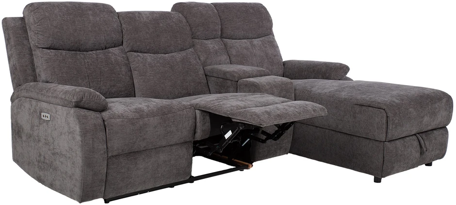 Lova Kampinė sofa „PROVENCE RC“, su elektrine arba rankine atlošimo funkcija, tamsiai pilka