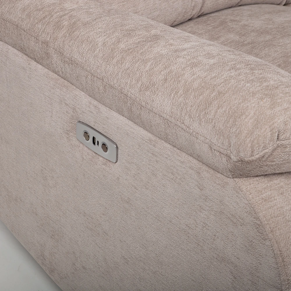 Lova Kampinė sofa „PROVENCE RC“, su elektrine arba rankine atlošimo funkcija, šviesiai pilkos spalvos