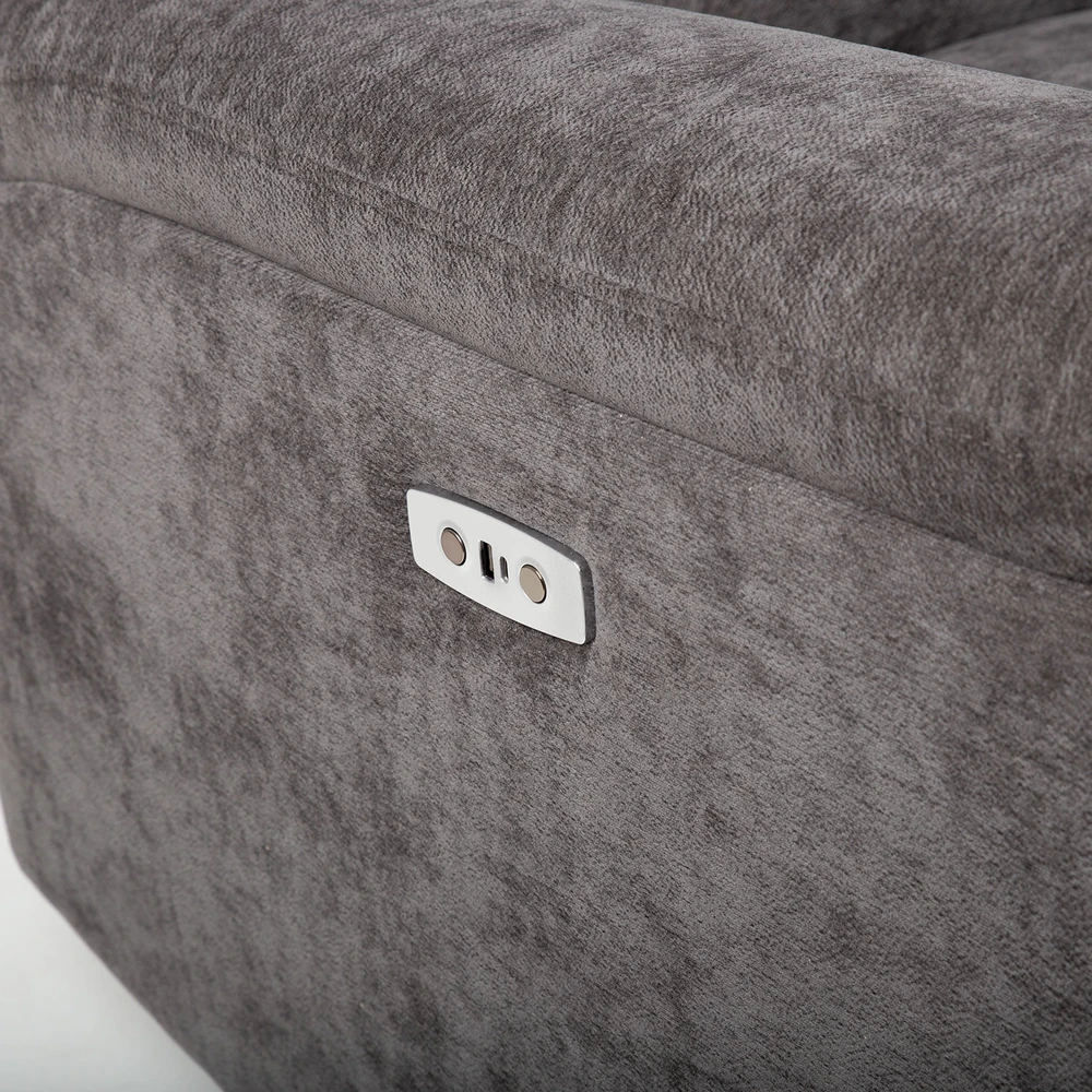 Lova Kampinė sofa „PROVENCE RC“, su elektrine arba rankine atlošimo funkcija, tamsiai pilka