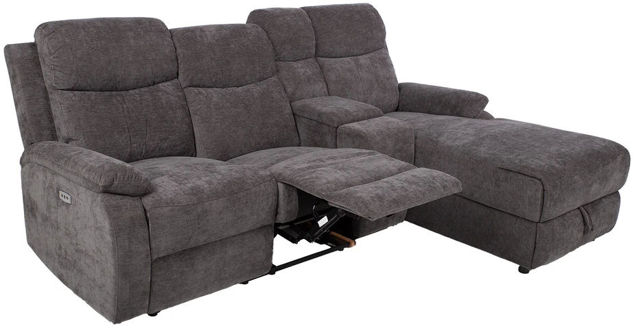Lova Kampinė sofa „PROVENCE RC“, su elektrine arba rankine atlošimo funkcija, tamsiai pilka