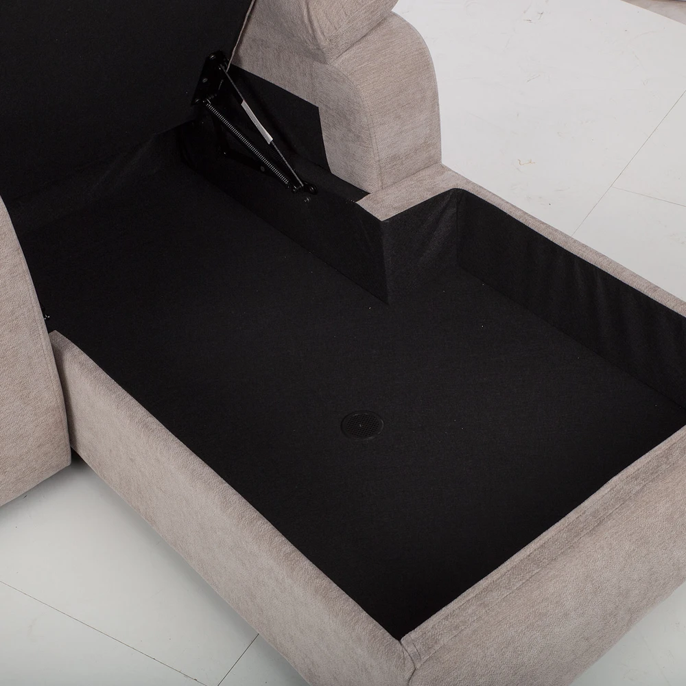 Lova Kampinė sofa „PROVENCE RC“, su elektrine arba rankine atlošimo funkcija, šviesiai pilkos spalvos