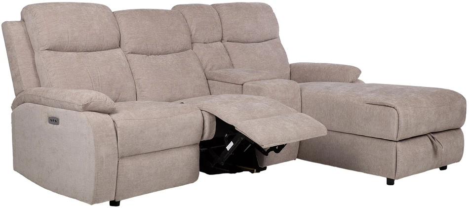 Lova Kampinė sofa „PROVENCE RC“, su elektrine arba rankine atlošimo funkcija, šviesiai pilkos spalvos