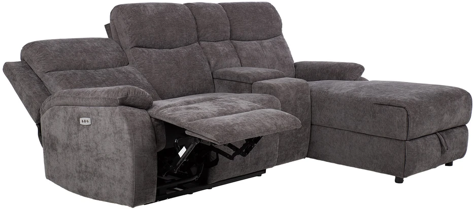 Lova Kampinė sofa „PROVENCE RC“, su elektrine arba rankine atlošimo funkcija, tamsiai pilka