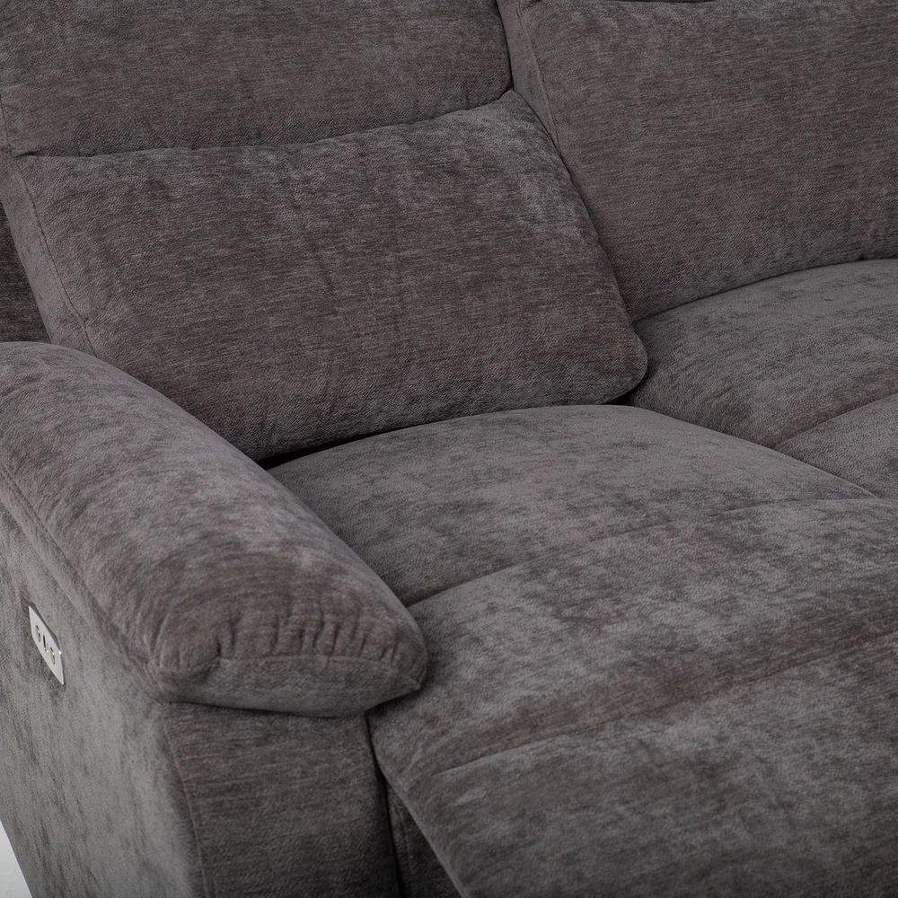 Lova Kampinė sofa „PROVENCE RC“, su elektrine arba rankine atlošimo funkcija, tamsiai pilka