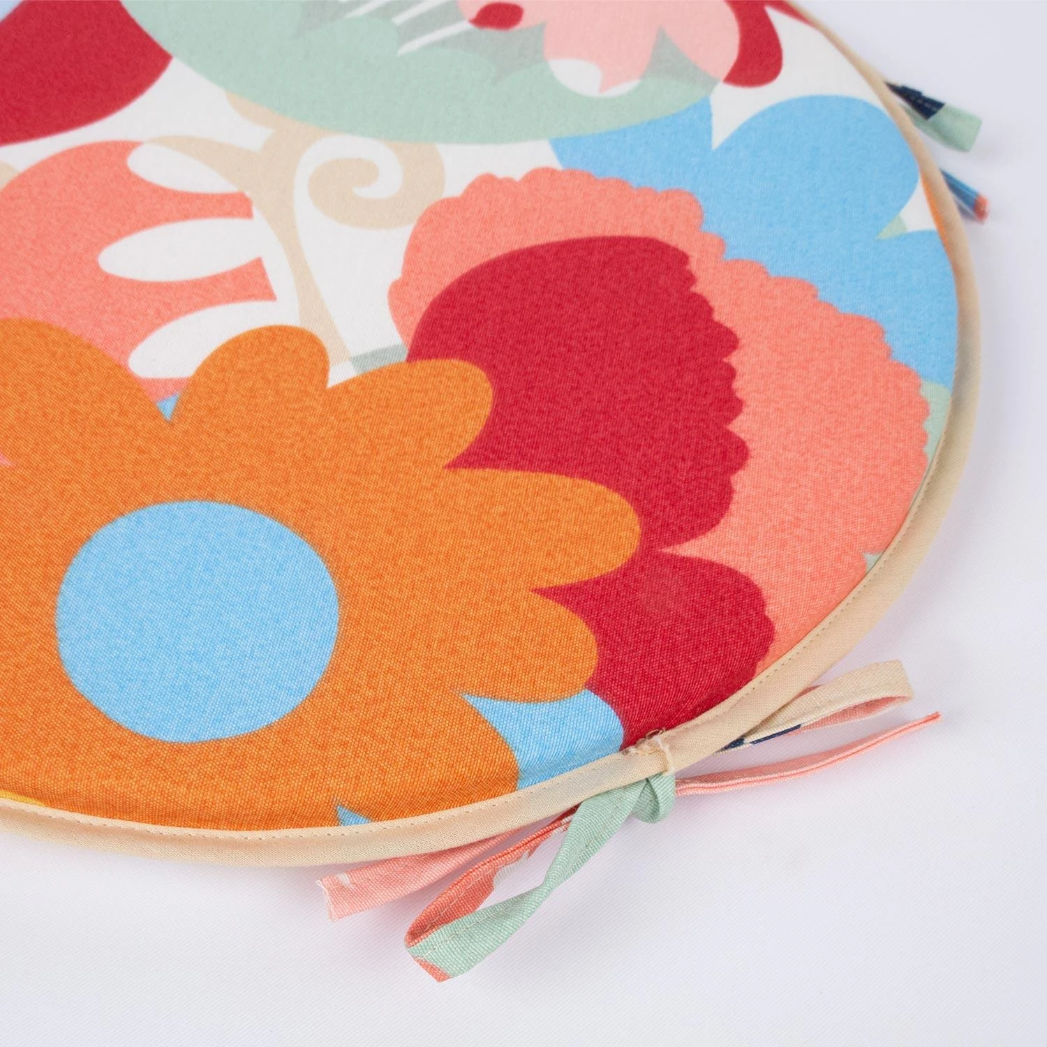 Home4You Paminkštinimas kėdei NORDIC FLOWER, 38x2,5cm, gėlių raštas