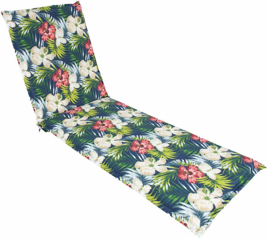 Pagalvėlė kėdei SUMMER FLOWER 55x190x5cm, tamsiai gėlėta