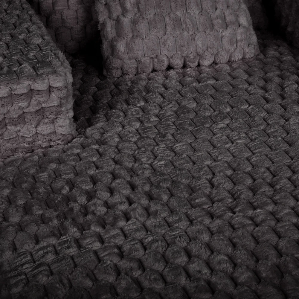 Lova Gulimoji sofa „FIZZY“, tamsiai pilkos spalvos