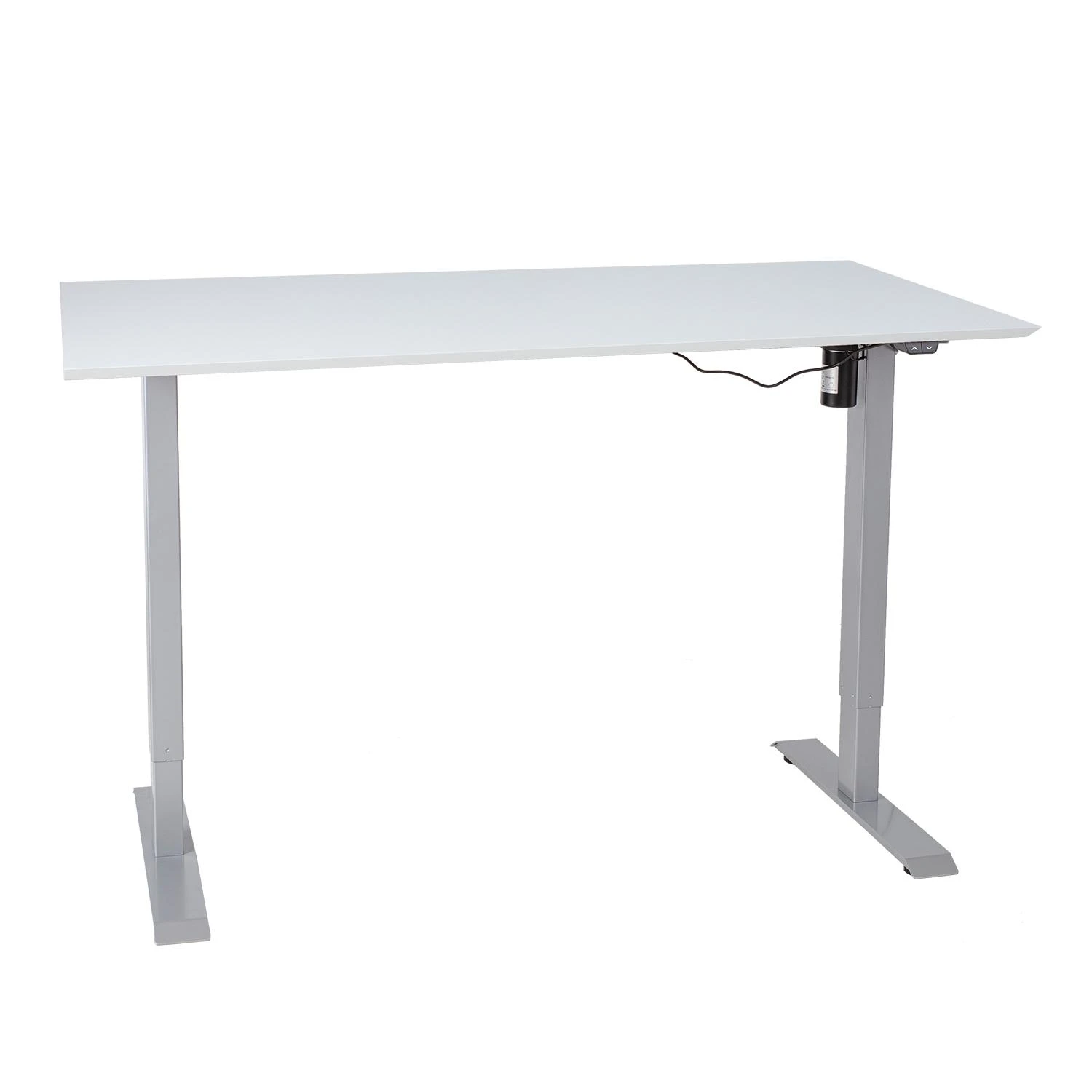 Desk ERGO with 1 motor 160x80cm, greyish baltas