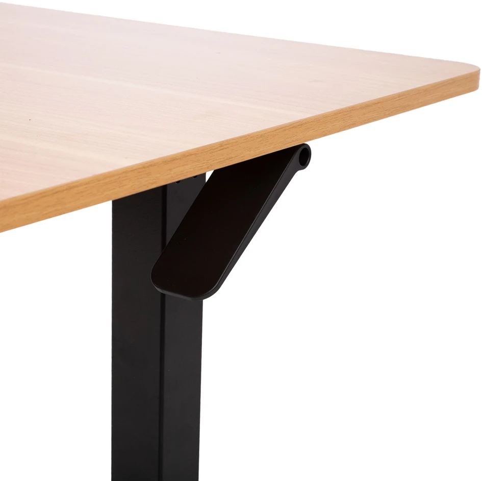 Rašomasis stalas „ERGO“ su reguliuojamu aukščiu 120x60xH70–115 cm, ąžuolas/juoda