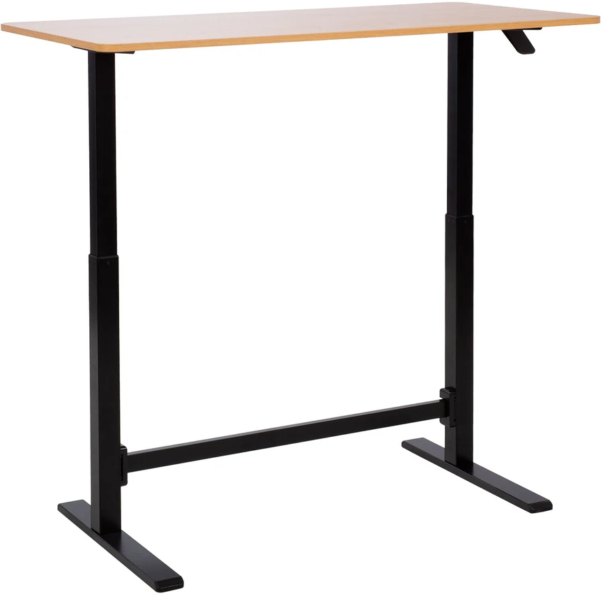 Rašomasis stalas „ERGO“ su reguliuojamu aukščiu 120x60xH70–115 cm, ąžuolas/juoda