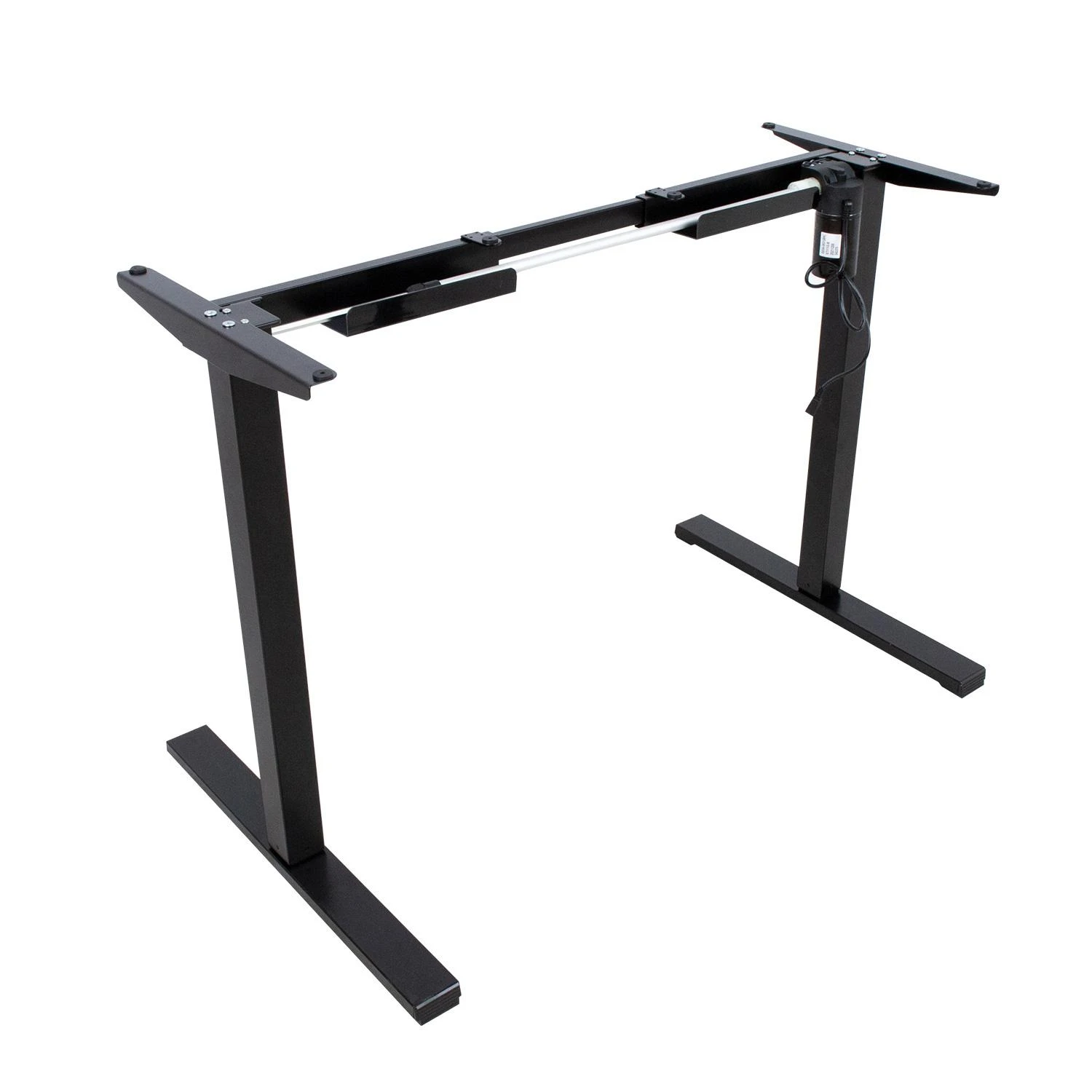 Rašomasis stalas ERGO OPTIMAL su 1 varikliu, 120x60 cm, Spalva: ąžuolo medis/juoda