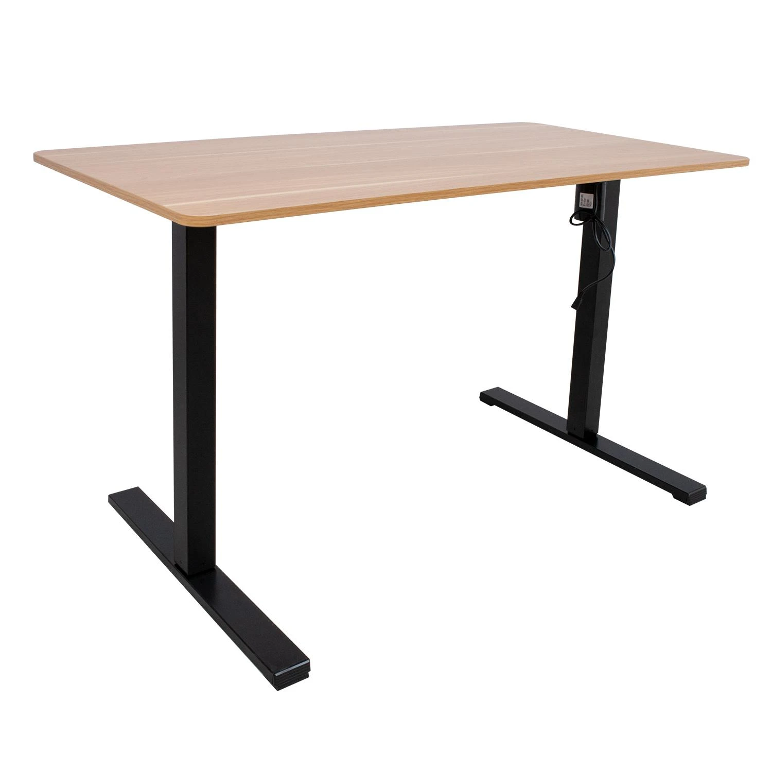 Desk ERGO OPTIMAL with 1 motor 120x60cm, oak/juodas