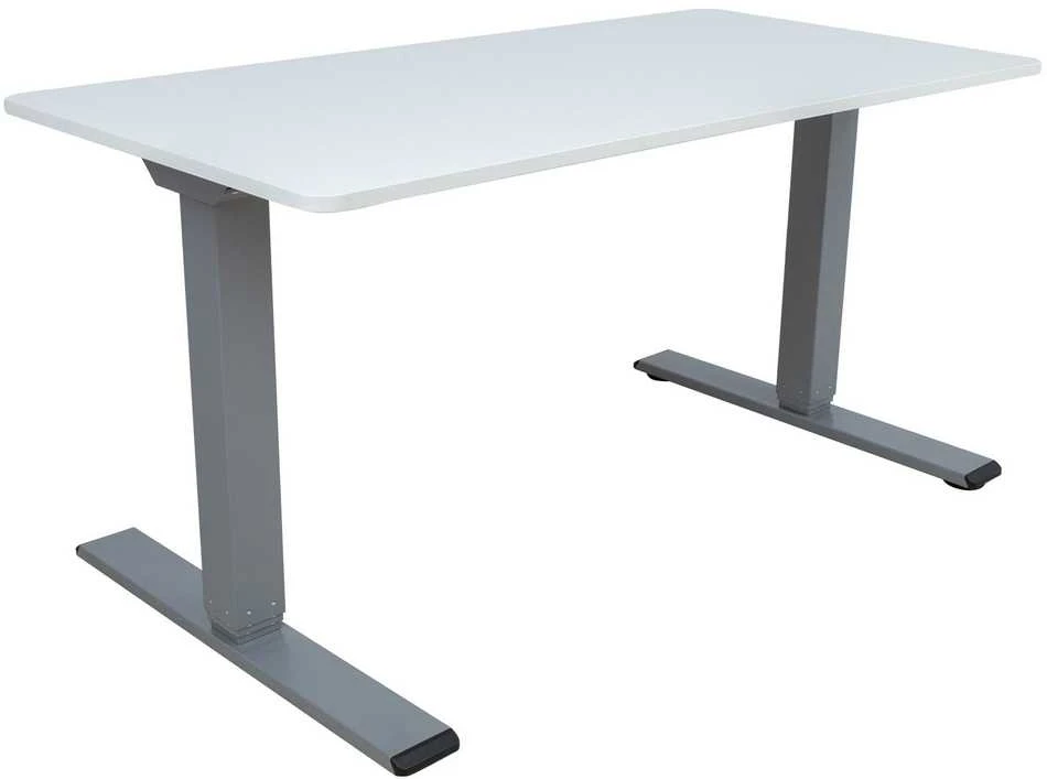 Home4You Rašomasis stalas ERGO OPTIMAL su 2 varikliais, 160x80 cm, Spalva: pilkšvai balta