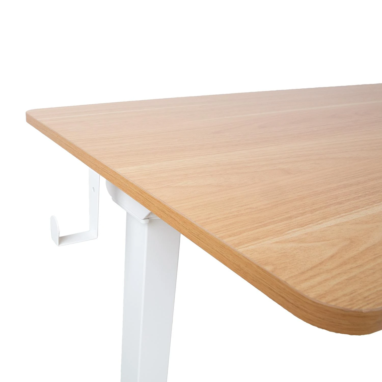 Rašomasis stalas ERGO su 1 varikliu, 120x60xH73-121cm, Spalva: balta/ąžuolas