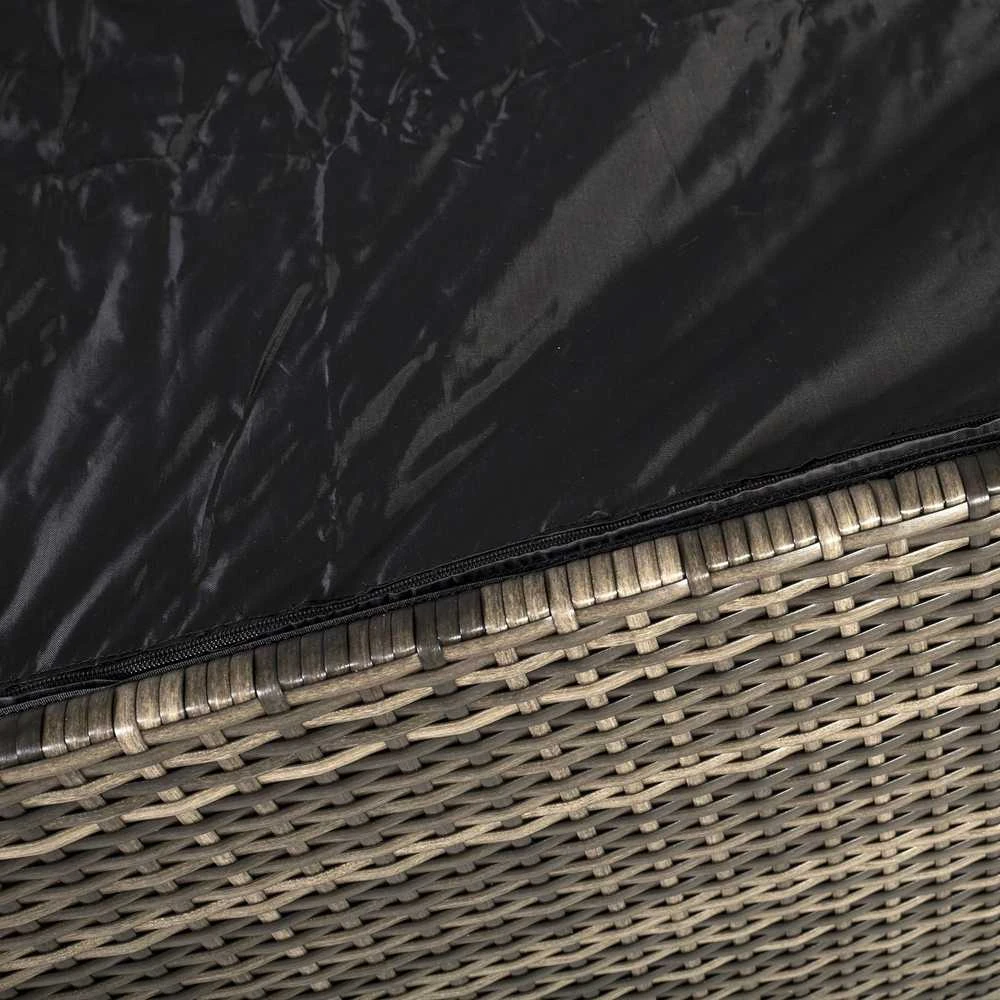 Home4You Dėžė pagalvėlėms WICKER 140x80x65cm, rėmas: plienas su sintetine vytele, spalva: tamsiai ruda