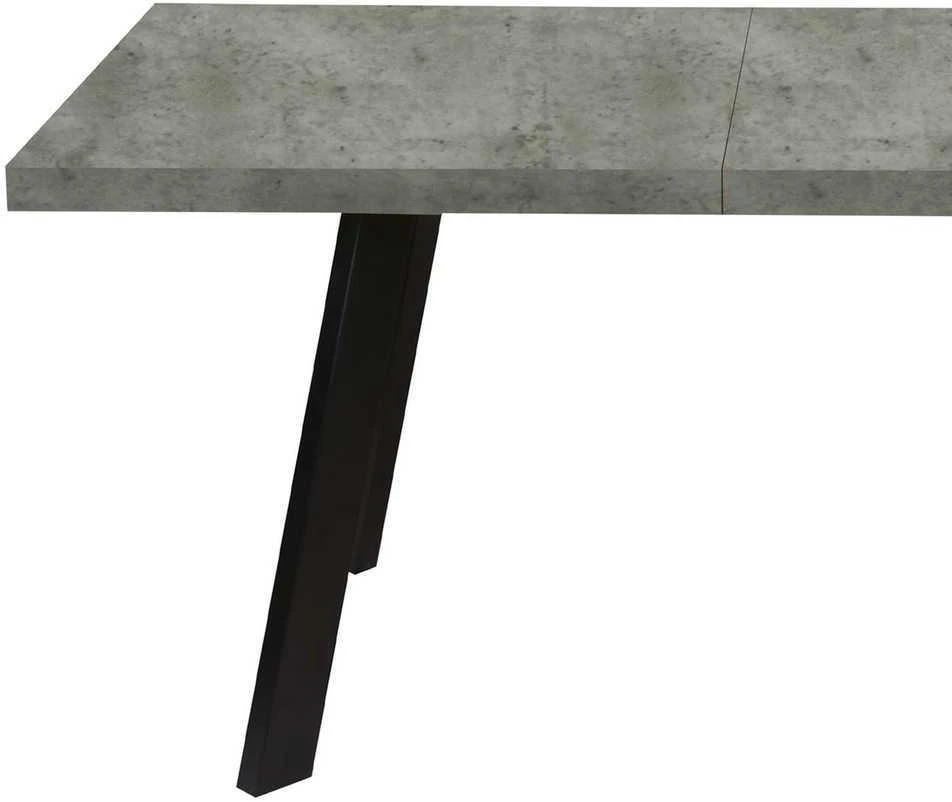 Home4You Valgomojo stalas BRIGIT 159/198x84,5xH77cm, betoninis