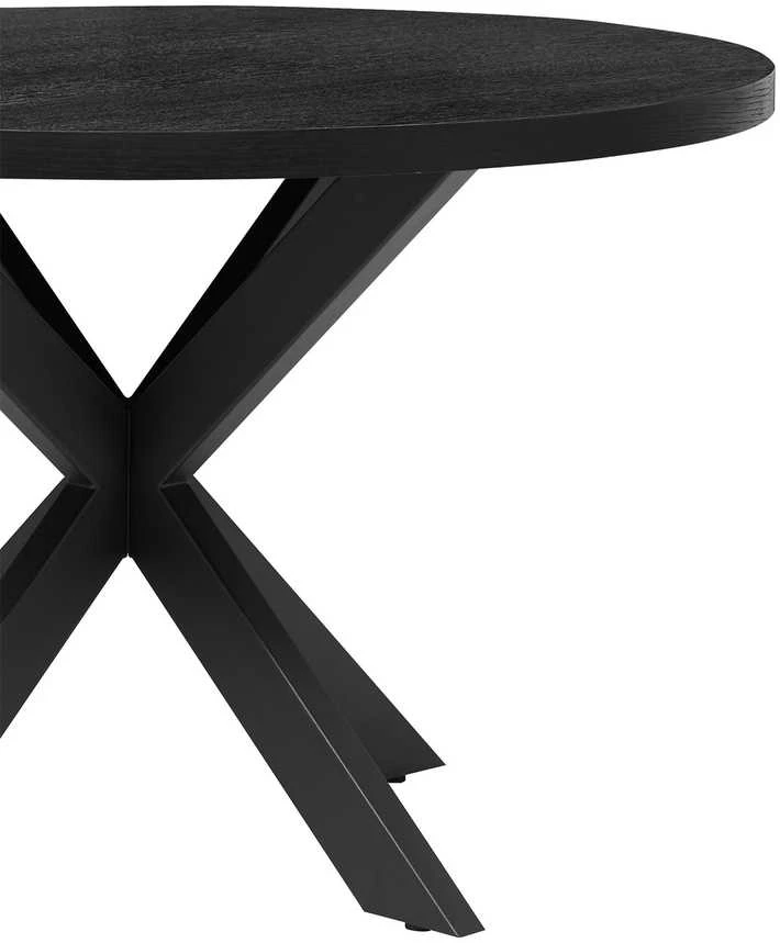Home4You Dining table VANCOUVER D120xH75cm, juodas smoky oak