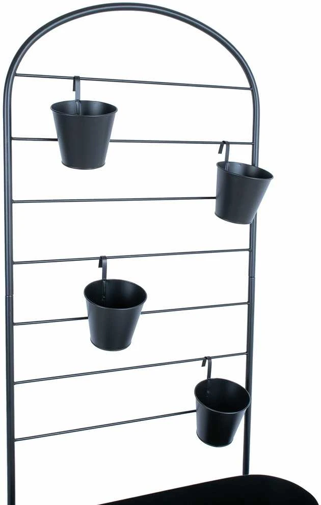 Home4You Gėlių stovas DEIA 70,5x26xH137cm Juoda