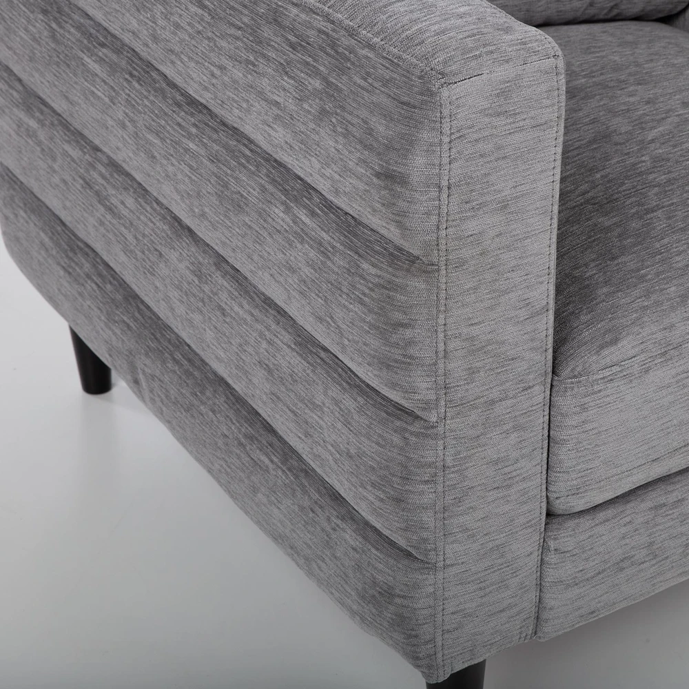 Fotelis Home4You Armchair STEVENS pilkas