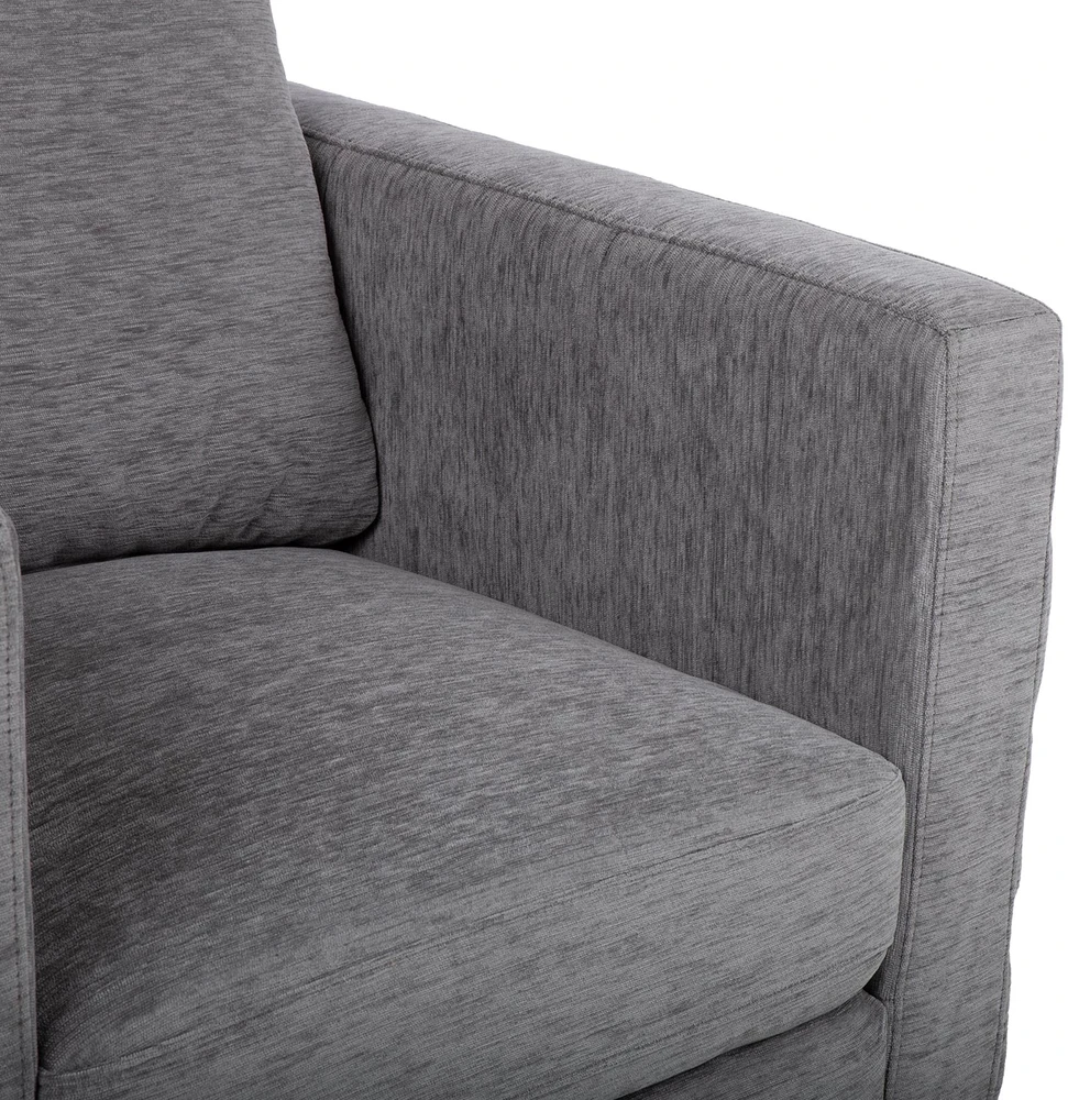 Fotelis Home4You Armchair STEVENS pilkas