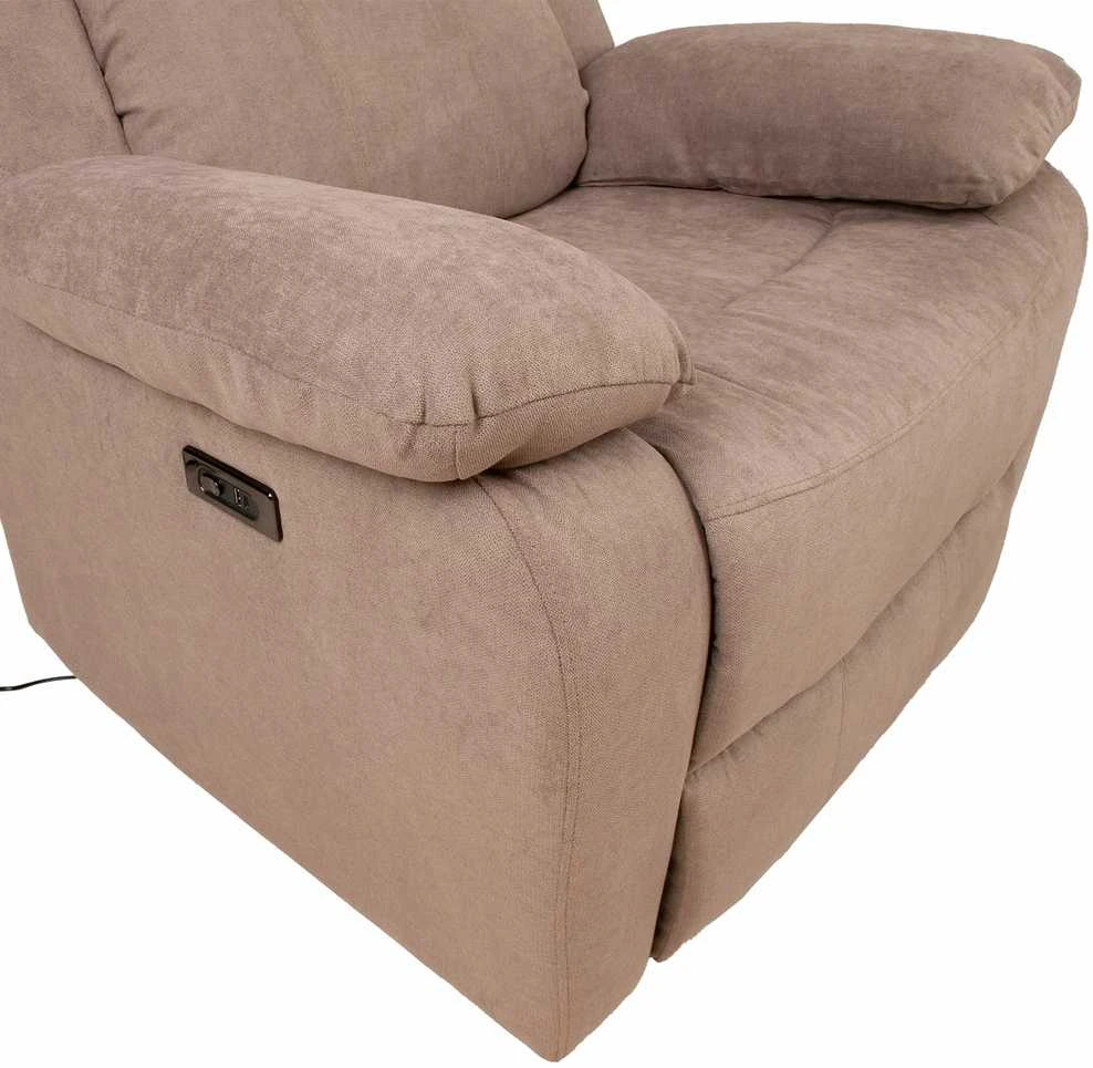 Home4You Atlošas fotelis LOWRI su elektriniu mechanizmu, taupe