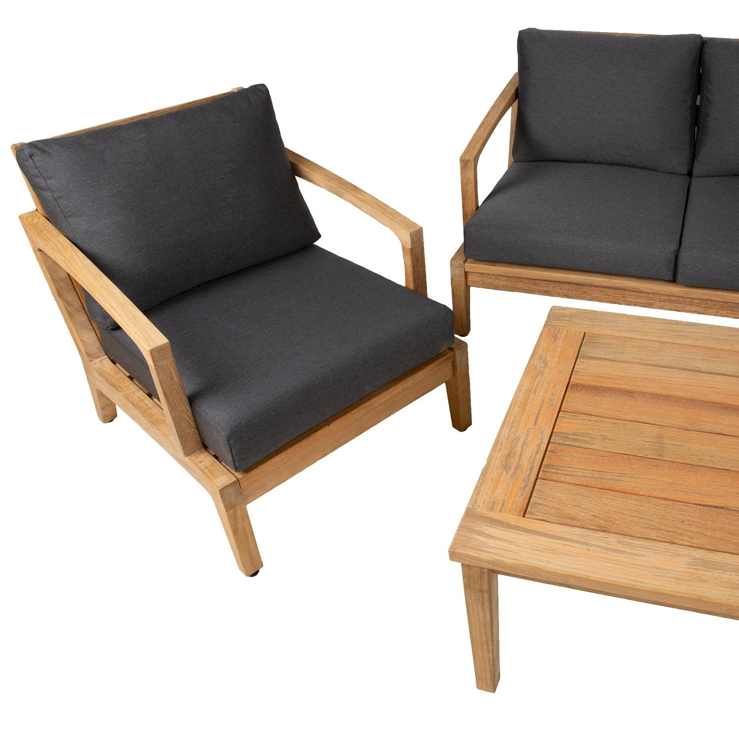 Lauko baldų komplektas Home4You Sodo baldų komplektas MALDIVE stalas, sofa, 2 kėdės, pufas