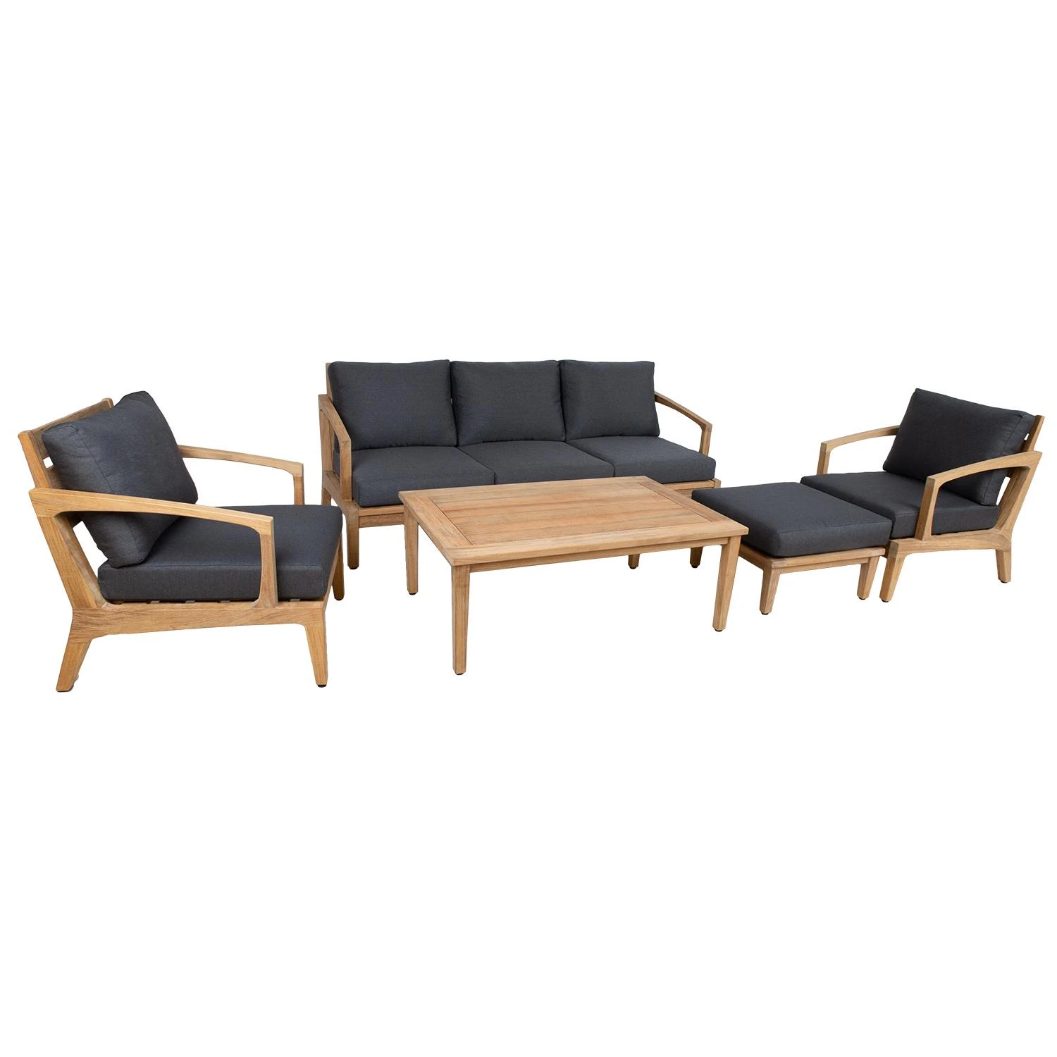 Lauko baldų komplektas Home4You Sodo baldų komplektas MALDIVE stalas, sofa, 2 kėdės, pufas