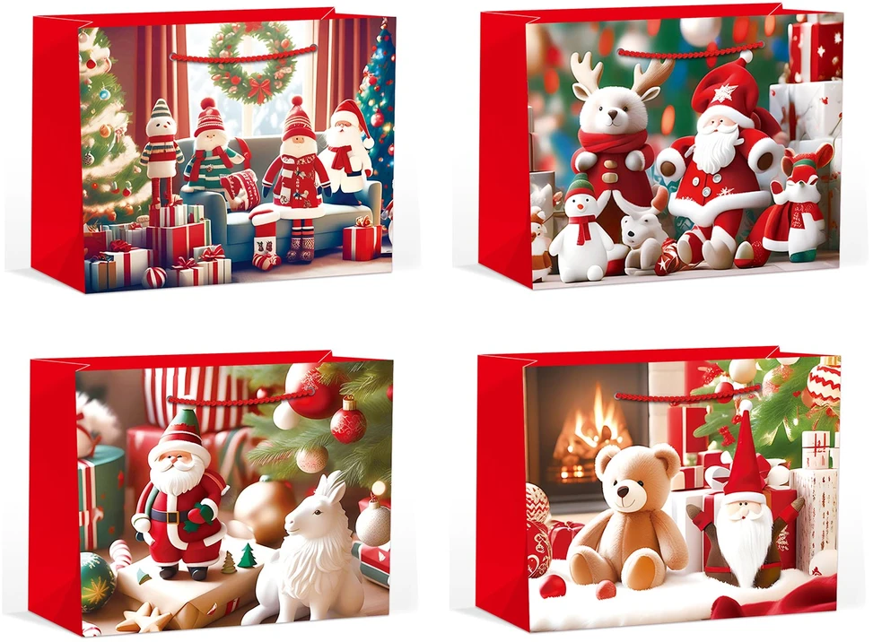 Lova Home4You Dovanų maišelis „XMAS DAY M“, 32x26x10 cm, įvairių spalvų