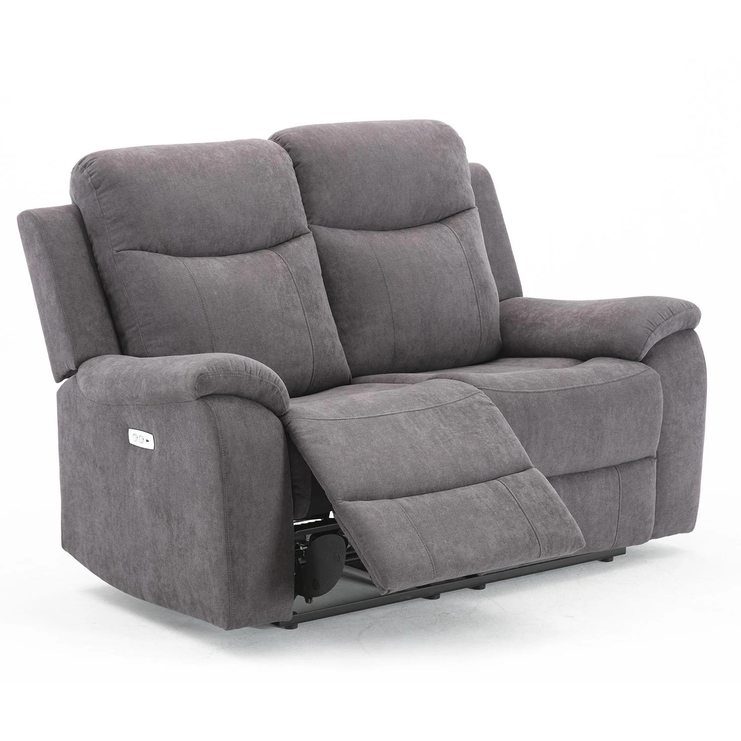 Home4You Atlošiamoji sofa MILO 2, dvivietė, 155x96xH103cm, su elektriniu mechanizmu, pilka aprašymas - Prekės nuotrauka