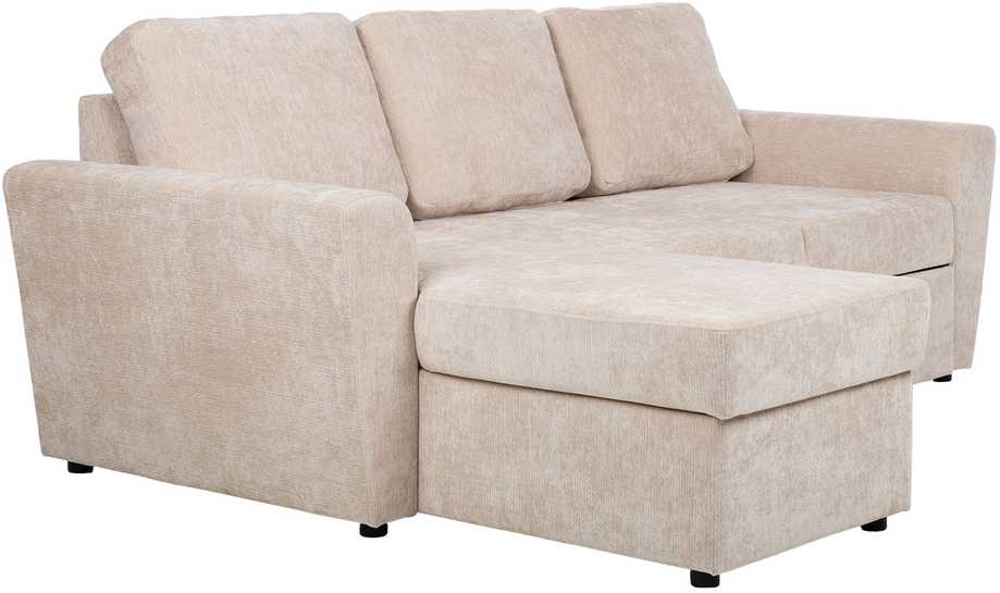 Home4You Kampinė sofa-lova INGA, smėlio spalvos
