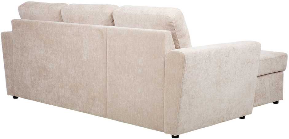 Home4You Kampinė sofa-lova INGA, smėlio spalvos
