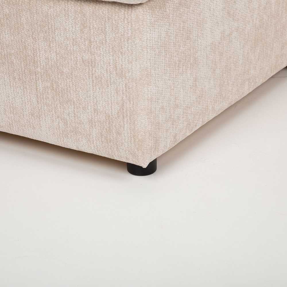 Home4You Kampinė sofa-lova INGA, smėlio spalvos